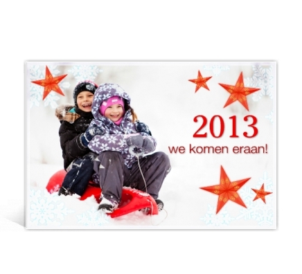 Voorbeeld foto kerstkaart slee 2013 