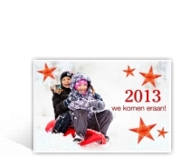 Voorbeeld foto kerstkaart slee 2013 