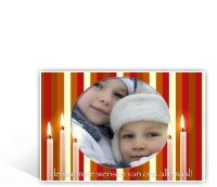 voorbeeld foto kerstkaart foto en kaarsen