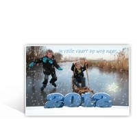 voorbeeld foto kerstkaartschaatsfoto 