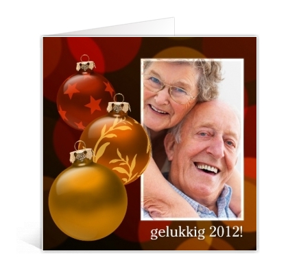 voorbeeld foto kerstkaart foto en kerstballen