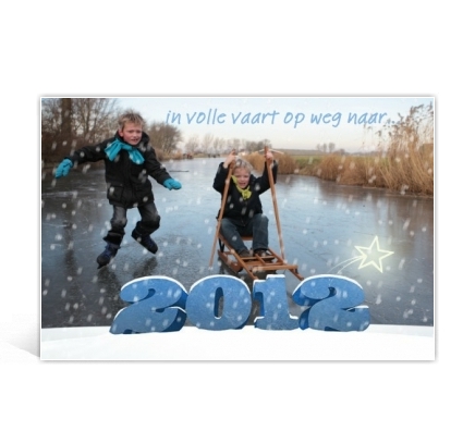 voorbeeld foto kerstkaartschaatsfoto 